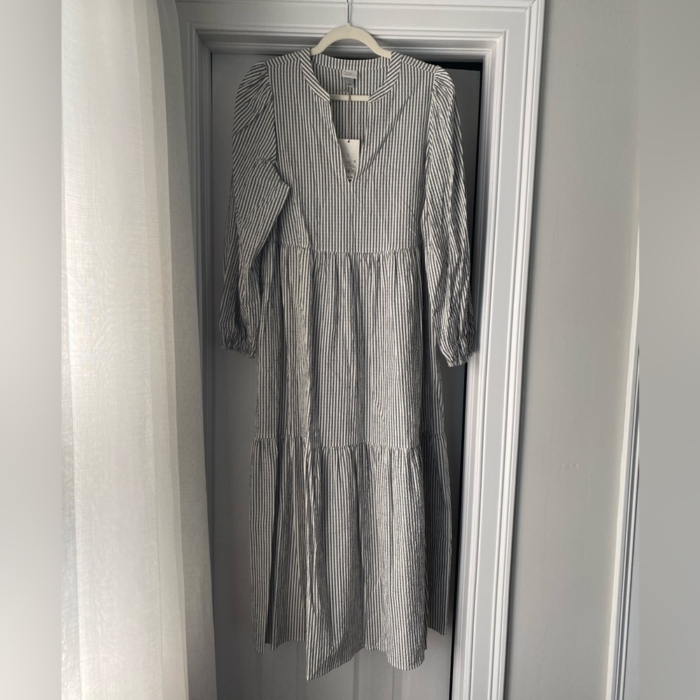 A New Day Striped Long Sleeve Dress Size Large NWWT